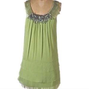 NWT Silk beaded short flirty dress by Hannah Jo